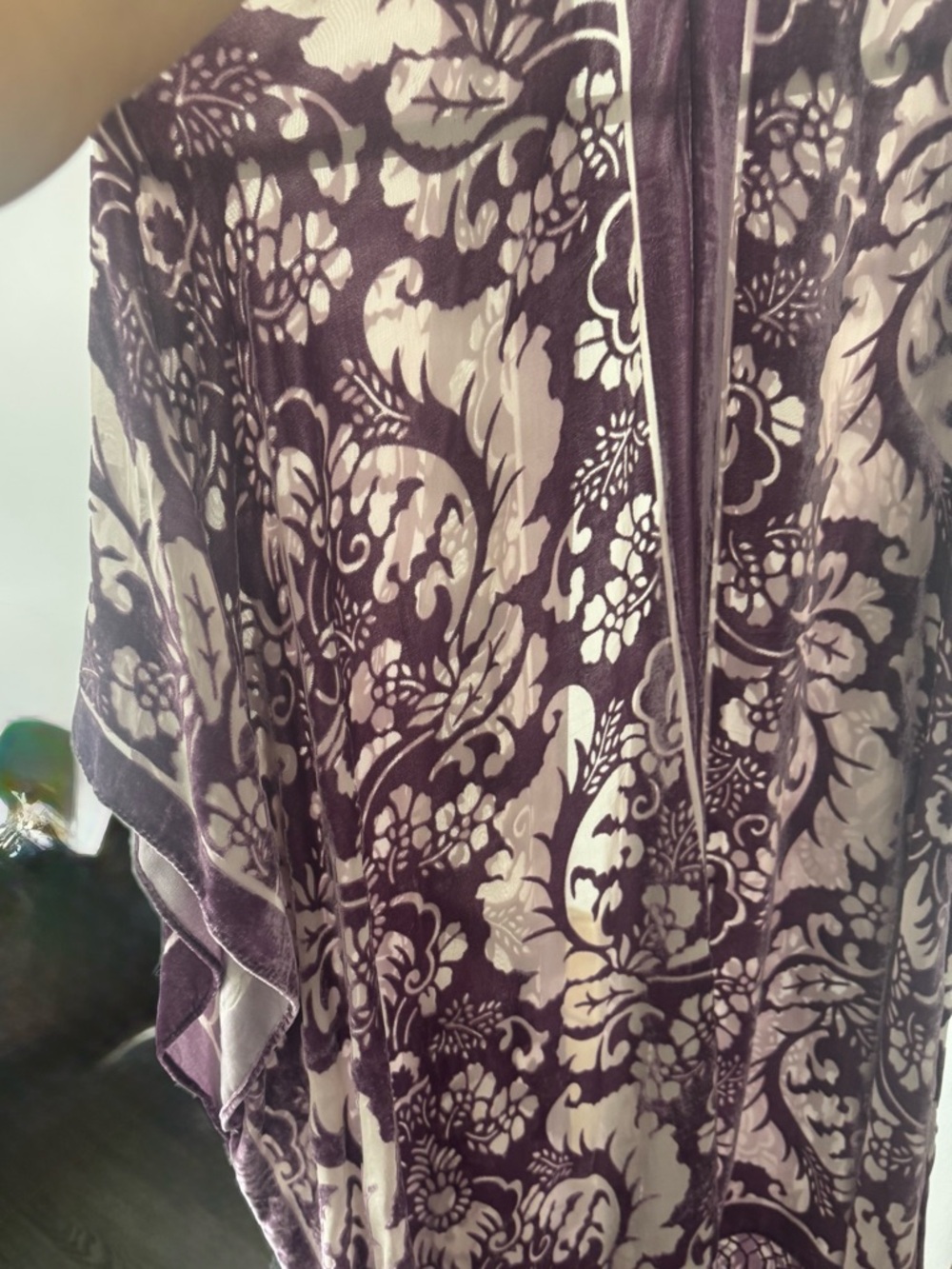 Women's Purple Floral Pattern Blazer Jacket